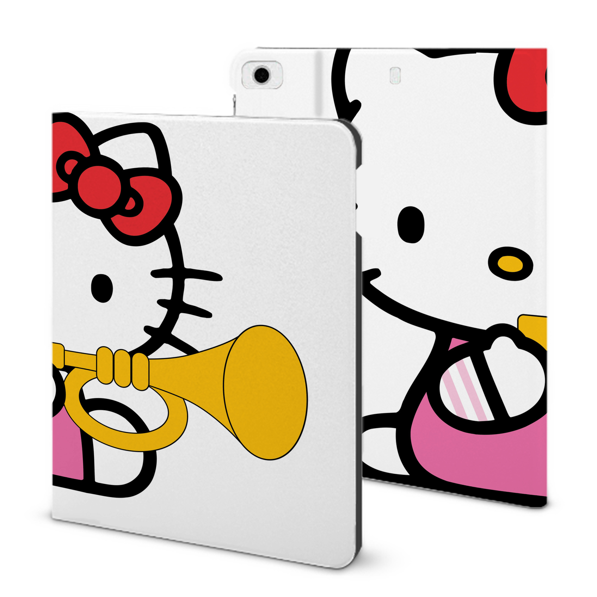 （画像用） Hello Kitty ハローキティ IPad ケース ブック型 PUレザー TPU 耐衝撃 軽量 薄型 ペン収納なし 全面保護 IPad 各モデル対応